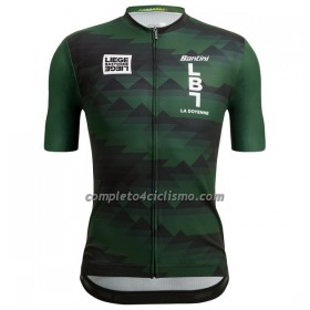 Maglia Santini 2023 Liege Bastogne Liege Manica Corta Verde